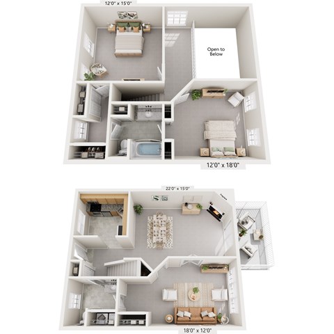 A diagram shows the layout of a two-bedroom apartment.